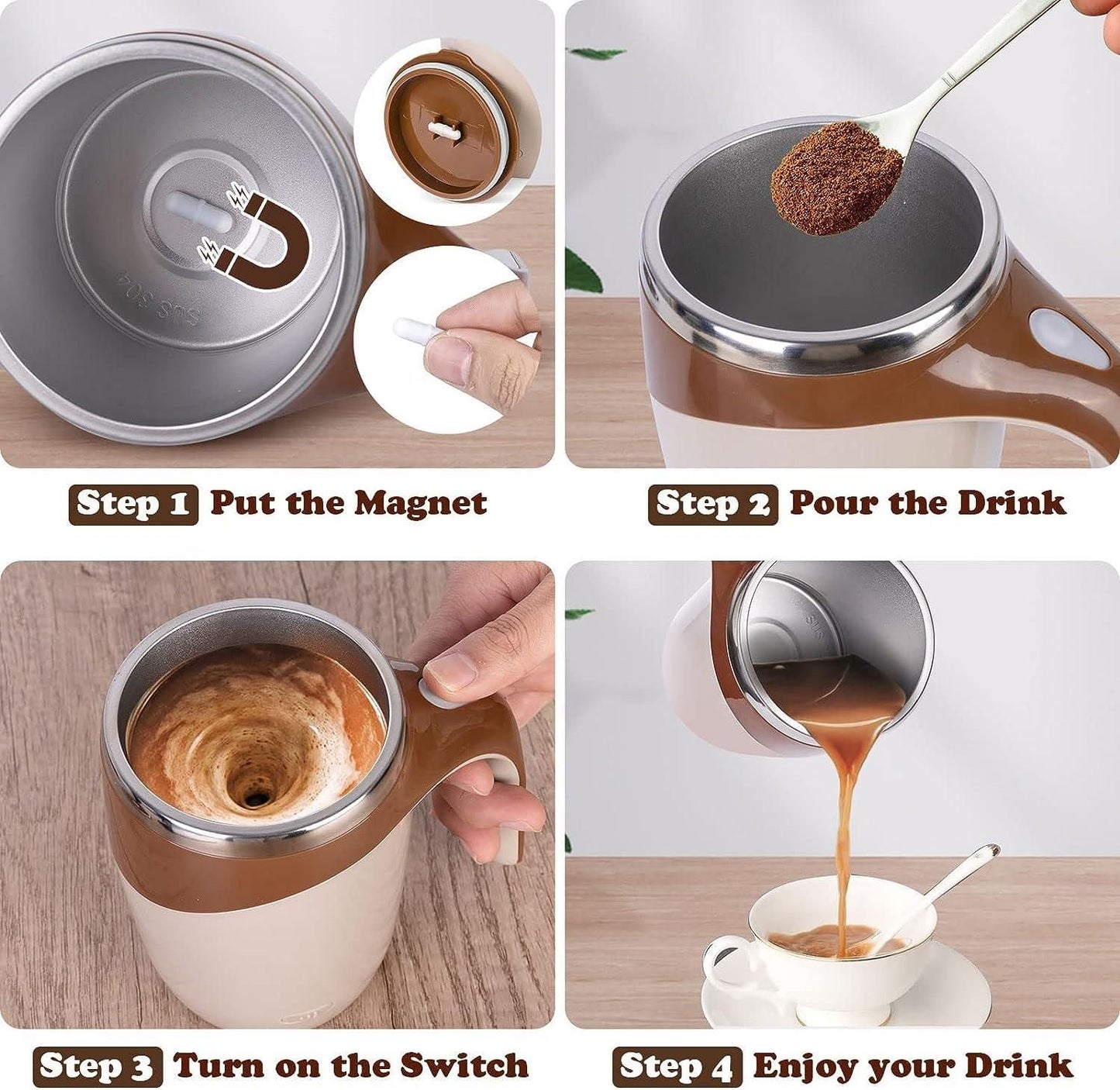 Glowitup Self Stirring Magnetic Mug