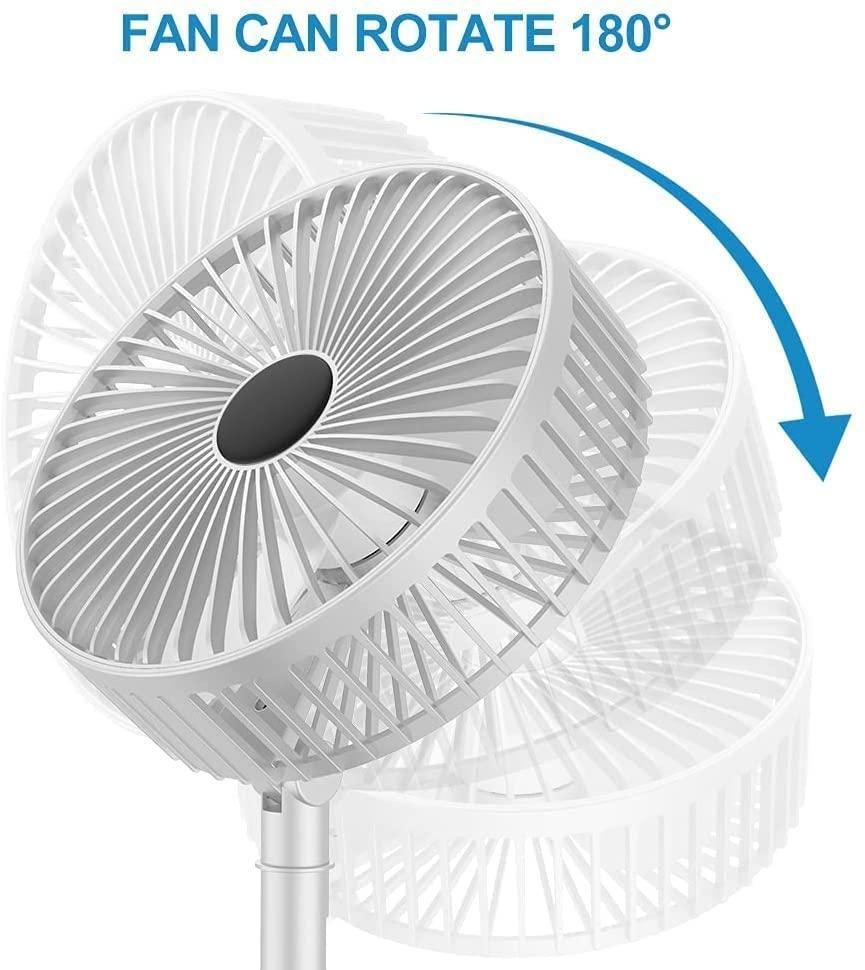 Glowitup Powerful Rechargeable High Speed Table Desk Fan